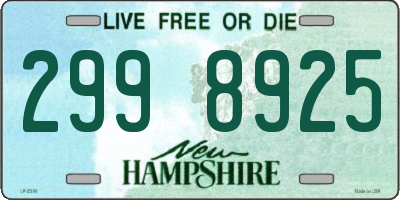 NH license plate 2998925