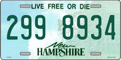 NH license plate 2998934