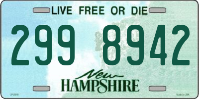 NH license plate 2998942