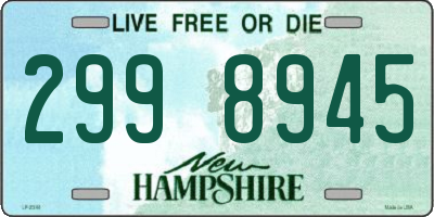 NH license plate 2998945