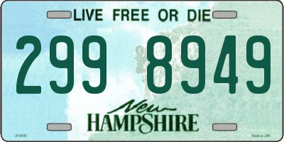 NH license plate 2998949