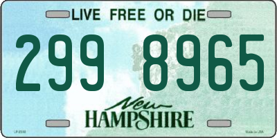 NH license plate 2998965