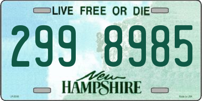 NH license plate 2998985