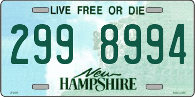 NH license plate 2998994