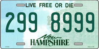 NH license plate 2998999