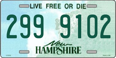 NH license plate 2999102