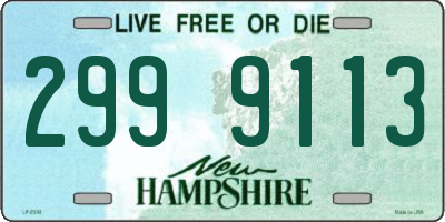 NH license plate 2999113