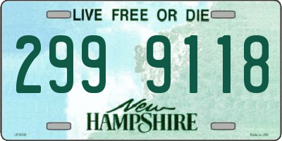 NH license plate 2999118