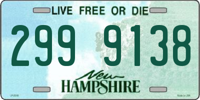 NH license plate 2999138