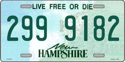 NH license plate 2999182