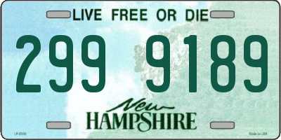 NH license plate 2999189