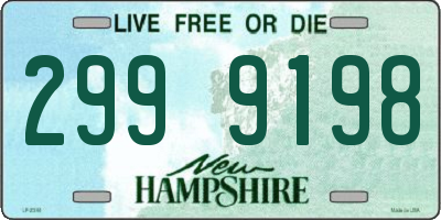 NH license plate 2999198