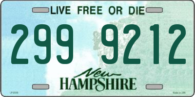 NH license plate 2999212