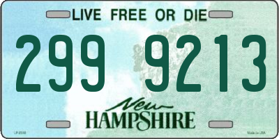 NH license plate 2999213