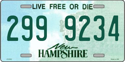 NH license plate 2999234