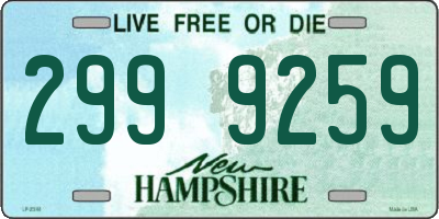 NH license plate 2999259