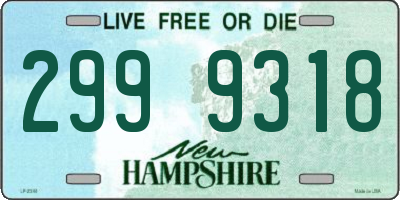 NH license plate 2999318
