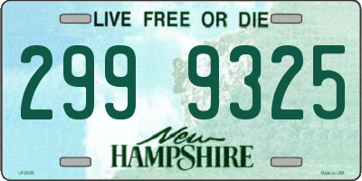 NH license plate 2999325