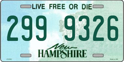 NH license plate 2999326