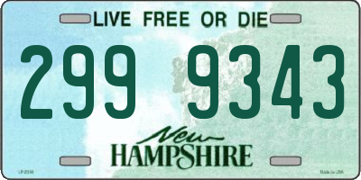 NH license plate 2999343