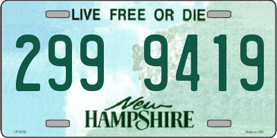 NH license plate 2999419