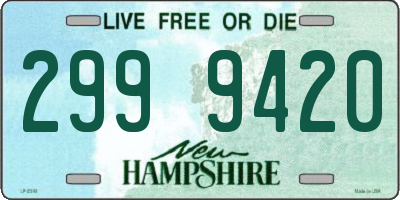 NH license plate 2999420