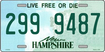 NH license plate 2999487