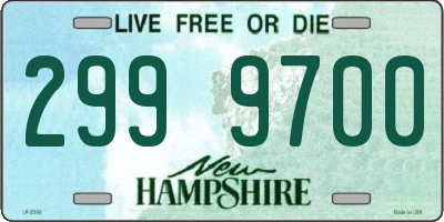 NH license plate 2999700
