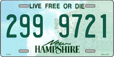 NH license plate 2999721