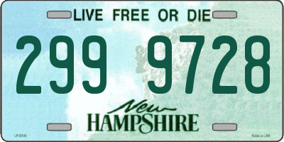 NH license plate 2999728