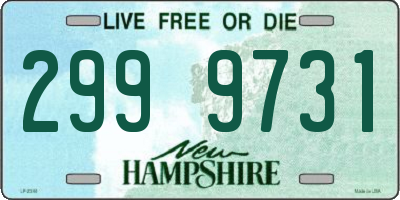 NH license plate 2999731