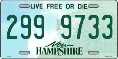 NH license plate 2999733