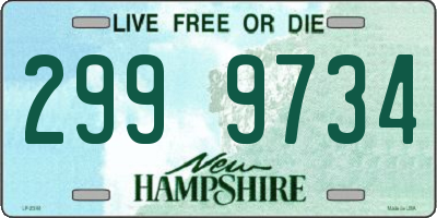 NH license plate 2999734