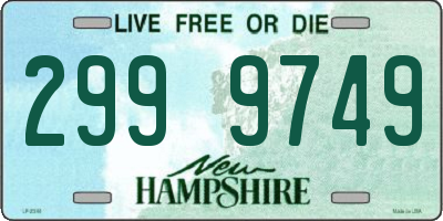 NH license plate 2999749