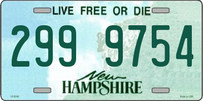 NH license plate 2999754