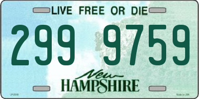 NH license plate 2999759