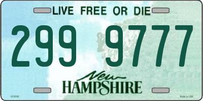 NH license plate 2999777