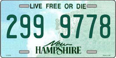 NH license plate 2999778