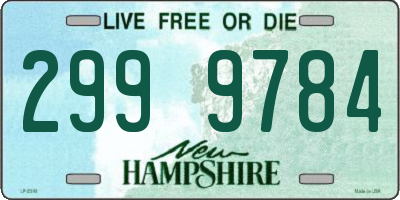 NH license plate 2999784