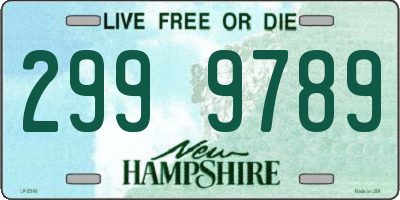 NH license plate 2999789
