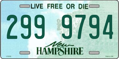 NH license plate 2999794