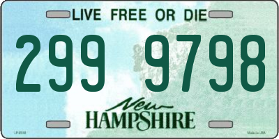 NH license plate 2999798
