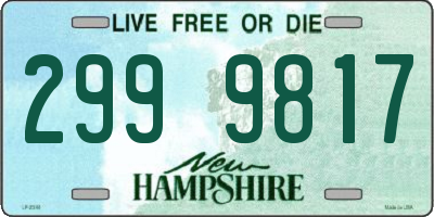 NH license plate 2999817