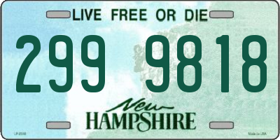 NH license plate 2999818