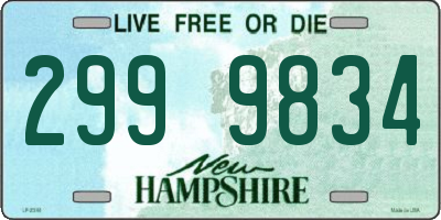 NH license plate 2999834