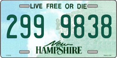 NH license plate 2999838