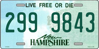 NH license plate 2999843