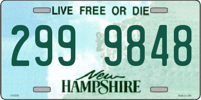 NH license plate 2999848