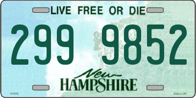 NH license plate 2999852