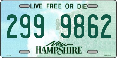 NH license plate 2999862